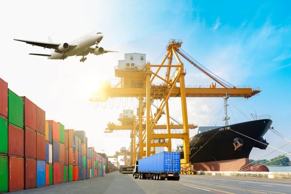 Ship,Cargo,Containers,Loading,To,Harbor,By,Crane,,,With